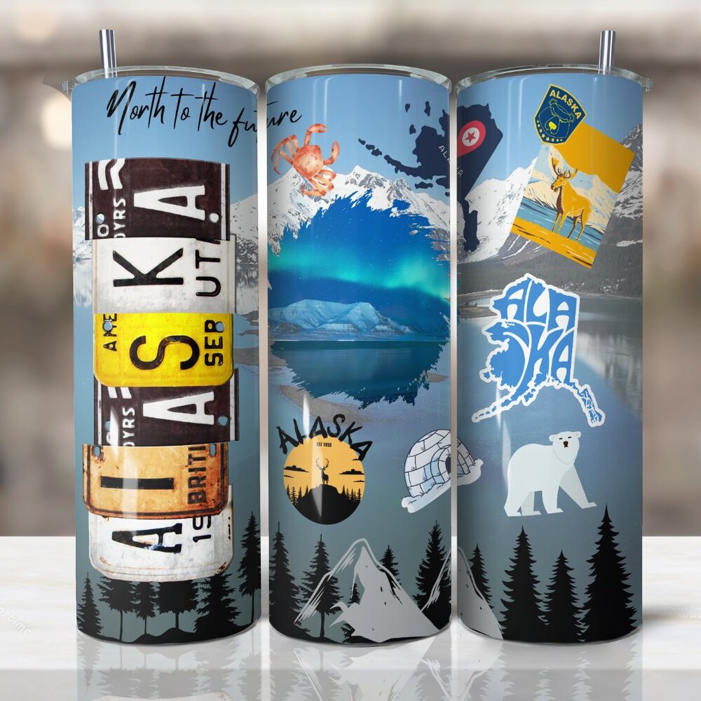 Alaska Tumbler, Alaska State Cup, Alaska Coffee Tumbler, Alaska Travel Mug
